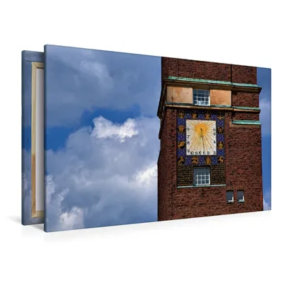 Produktbild von Calvendo Textil-Leinwand 120 cm x 80 cm quer Sonnenuhr am Hochzeitsturm, Rank Claus-Uwe; 7379218