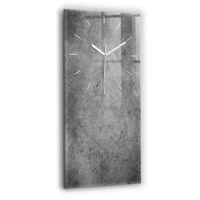 Produktbild von Wallfluent Wanduhr – Stilles Quarzuhrwerk - Uhr Dekoration Wohnzimmer Schlafzimmer Küche - Zifferblatt mit Strichen - weiße Zeiger - 30x60 cm - Industriemauer