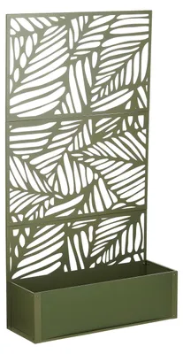Obrázok produktu pre Mica Decorations Sapri Podpora pre rastliny – kvetináč s mrežou pre popínavé rastliny – stojan na rastliny voľne stojací alebo na stenu – 92 x 33 x 174 cm – zelený