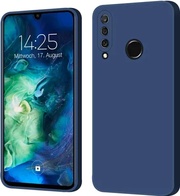 Produktbild von Hülle für Huawei P30 Lite Case Cover Bumper Silikon Softgrip Schutzhülle Farbe: Blau