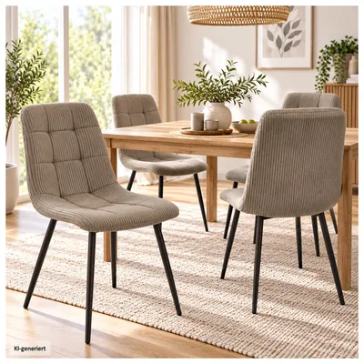 Produktbild von Esszimmerstuhl Mesa Cordstoff Beige