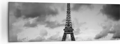 Produktbild von Bild auf Leinwand - Leinwandbild - Auto Eiffle Paris Stadt - 160x50cm - Wand Bild - Wanddeko - Leinwanddruck - Bilder - Kunstdruck - Wanddekoration - Leinwand bilder - Wandkunst - AB160x50-2828