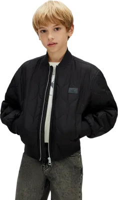 Productafbeelding van Calvin Klein jongens bomberjas, gewatteerd met logo, zwart (Ck Black), maat 14 jaar