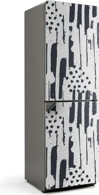 Zdjęcie produktu dla Abstrakcyjny wzór linii - Magnetyczna osłona lodówki - Folia dekoracyjna magnetyczna do kuchni - Magnes na lodówkę deco - Samoprzylepna tablica magnetyczna - Folia magnetyczna na drzwi lodówki - 60x190 cm