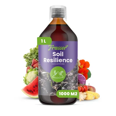 Produktbild von Soil Resilience Konzentrat 1 L – 1000 m2 – Pflanzliches Bodenpflege-Konzentrat Für Garten, Gemüse Und Zierpflanzen – Frassor