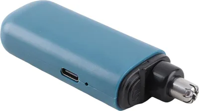 Productafbeelding van Neushaartrimmer, draagbaar, elektrisch, oplaadbaar, geschikt voor wenkbrauwen en gezicht, voor mannen en vrouwen, blauw