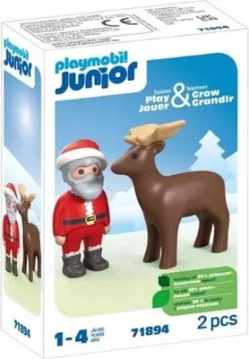 Produktbild von PLAYMOBIL® JUNIOR Weihnachtsmann & Rentier