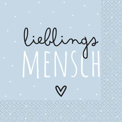Papierservietten "Lieblingsmensch" 33x33 cm, 16 Stück