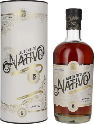 Image de Auténtico Nativo 15 Years Old Rum 40% Vol. 0,7l en boîte cadeau