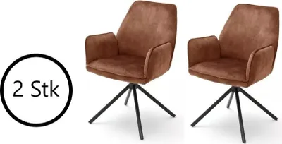 Produktbild von Esszimmerstuhl Stuhl Stühle Esszimmer Polsterstuhl "OTTAWA I" rostbraun