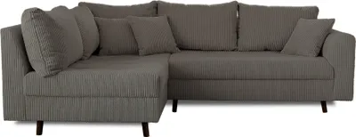 Produktbild von Lisa Design Rune, Ecksofa links, 4-Sitzer, aus Cord , Dunkelgrau