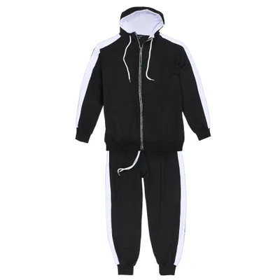 Produktbild von Übergrössen modischer Jogginganzug Lavecchia LV-611 Schwarz 4XL