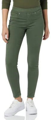 Produktbild von Amazon Essentials Damen Stretch-Schlupf-Jeggings mit mittlerer Leibhöhe - Auslaufmodell, Dunkelgrün, 40