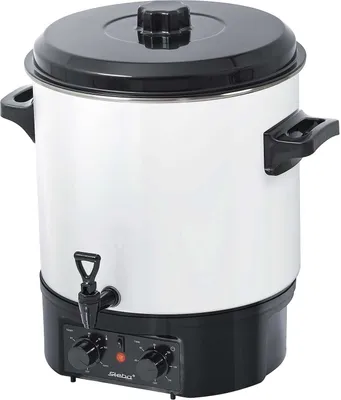 Produktbild von Einkoch- und Glühweinautomat mit 27 Liter Füllmenge,Emailliertes Gehäuse mit Tragegriffen, Multifunktional einsetzbar, Timer, Einfache Reinigung