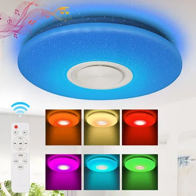 Obrázek produktu pro Jopassy 36W LED stropní světlo s efektem hvězdné oblohy, světlem, reproduktorem a hudbou Bluetooth do kuchyně