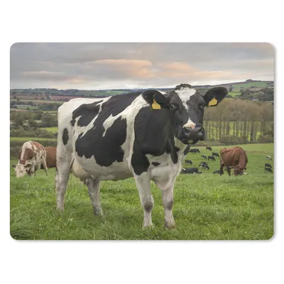 Produktbild von MuchoWow® Mauspad Mousepad Kuh - Berg - Gras - Tiere 23x19 cm - Mousepads - Maus Mat - Pad - Mausunterlage - Schreibtischunterlage - Mauspad