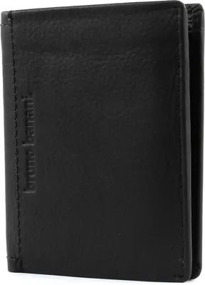 Produktbild von bruno banani Leder Geldbörse Arizona Wallet High with Flap Black schwarz