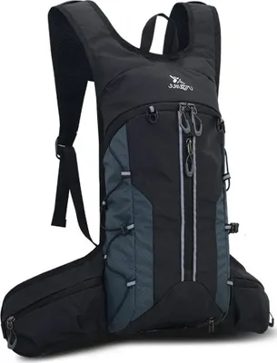 Produktbild von Wanderrucksack, 12L Fahrradrucksack, wasserdichter Reiserucksack, faltbarer Sportrucksack, geeignet zum Klettern, Laufen, Camping, Schwarz