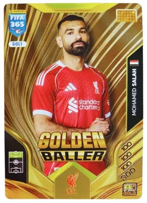 Produktbild von Mohamed SALAH – FIFA 365 Adrenalyn 2026 PANINI GOLDEN BALLER GOL1 LIVERPOOL