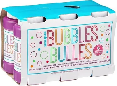 Productafbeelding van Famanu Zeepbellen Set - 6 verpakkingen met 118 ml zeepbellenoplossing