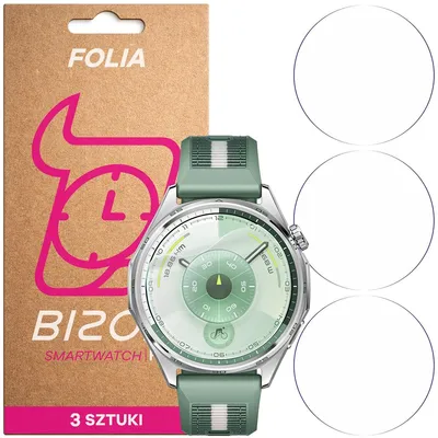 Produktbild von 3x Schutzfolie für den Bildschirm für Huawei Watch GT6 46 mm, Bizon Watch HydroFlex