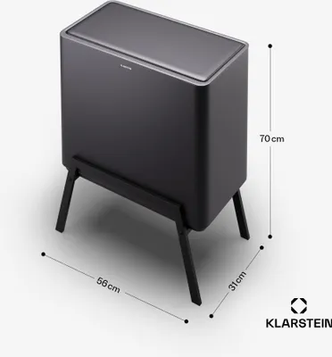 Obrázek produktu pro Klarstein Yuma, odpadkový koš, 40 l, včetně kompostéru