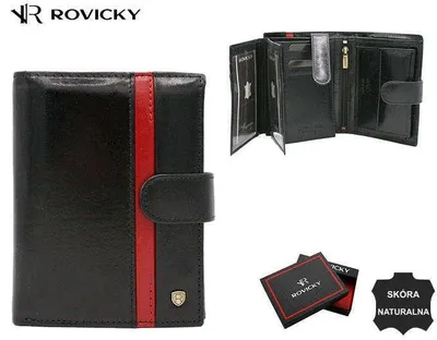 Obrázok produktu pre Rovicky Pánska kožená peňaženka Yashnarz čierna One size