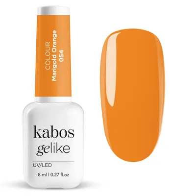 Imagen del producto de Esmalte de uñas UV Kabos naranja híbrido Gelike 054 Marigold Orange 8 ml Nail