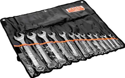 Produktbild von Bahco Satz metrische Ring-Maulschlüssel - 14-tlg./Kunststofftasche, 6-32 mm