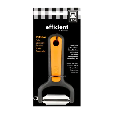 Produktbild von BRA A195013, Obst & Gemüse, Y-Schäler, Edelstahl, Schwarz, Orange, Silber, Aufhängeloch, 74 mm