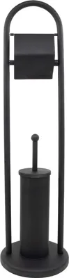 Produktbild von WC-Garnitur - Schwarz matt - Edelstahl - H 80 cm