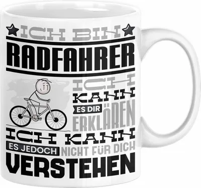 Produktbild von Radfahrer Geschenk Kaffee-Tasse Geschenkidee für Radfahrer Ich Bin Radfahrer Ich Kann Es Dir Erklären Jedoch Nicht Für Dich Verstehen Spruch Lustig (Weiß)