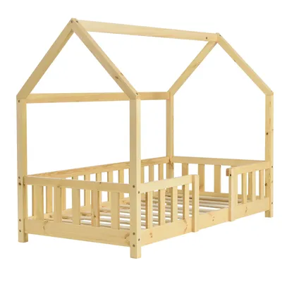 Obrázok produktu pre In And OutdoorMatch Cot Austyn - S ochranou proti pádu - 70x140 cm - Drevo - Pre dievčatá - Pre chlapcov - Pre deti