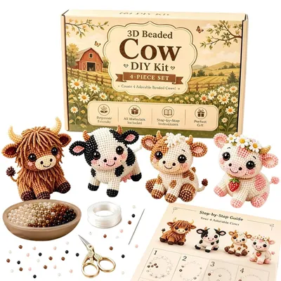 Imagen del producto de Kit de manualidades DIY con cuentas 3D para animales
