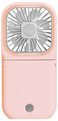 Obrázok produktu pre Mini ventilátor, skladací, s možnosťou zavesenia, nabíjací cez USB, červený, prenosný