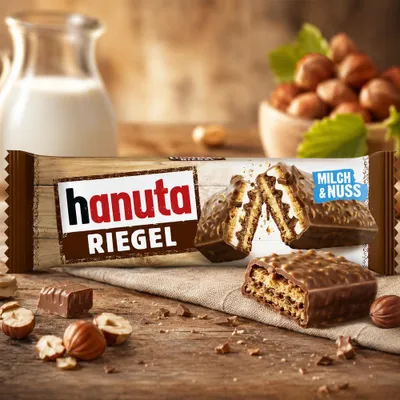 Produktbild von Ferrero Hanuta Riegel 1er - Kartonware - 14x 34,5g