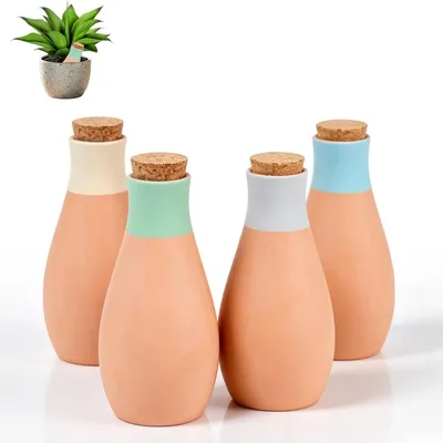 Zdjęcie produktu dla Elzusha - Gliniane kulki do nawadniania roślin, pojemność 400 ml - zestaw 4 sztuki