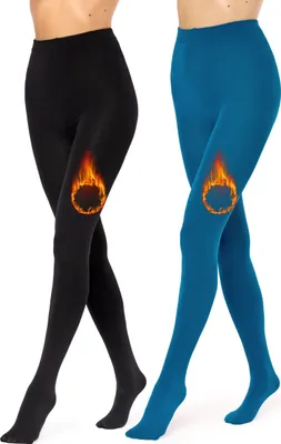 Image de Lot de 2 collants Merry Style pour femme MS-ATX-442 (noir/bleu marine, XL/XXL) .