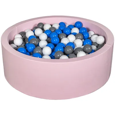 Produktbild von Bällebad Spielplatz + 450 Bälle rosa weiß, blau, grau