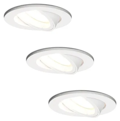 Produktbild von hoftronic LED Einbaustrahler 3x4W 345 Lumen 6500K Weiß GU10 Dimmbar Schwenkbar IP20