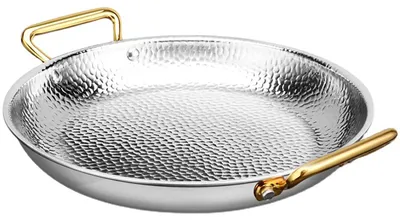Productafbeelding van Roestvrijstalen Paella-pan met Dubbele Anti-aanbakgreep