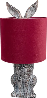 Produktbild von Clayre & Eef Tischlampe Kaninchen Ø 20x43 cm Braun Rot Polyresin