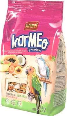 Produktbild von Vitapol Karmeo Premium - Vollwertfutter für mittelgroße Papageien 2,5kg
