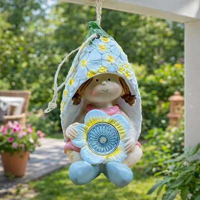 Produktbild von Solar-Gartenfigur zum Hängen Elfe