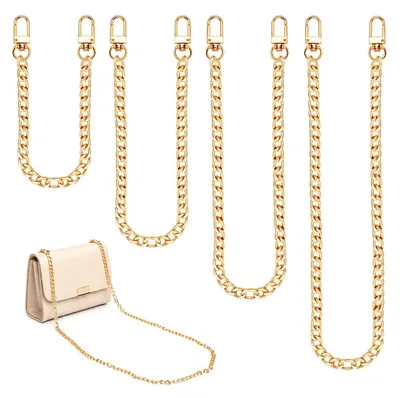 Metall-Taschenketten 4er-Set, 40/60/100/120 cm, gold