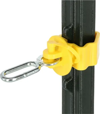 Produktbild von T-Pfosten-Isolator gelb mit Einfacheinhängung, Stück