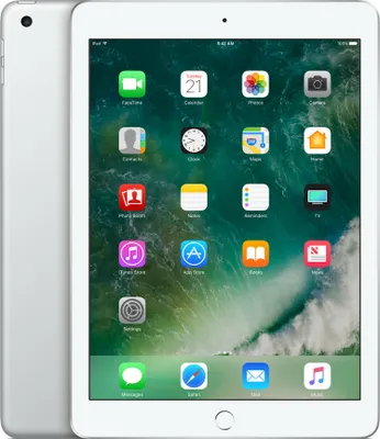 Produktbild von Apple iPad , 24,6 cm (9.7"), 2048 x 1536 Pixel, 128 GB, iOS 11, 469 g, Silber