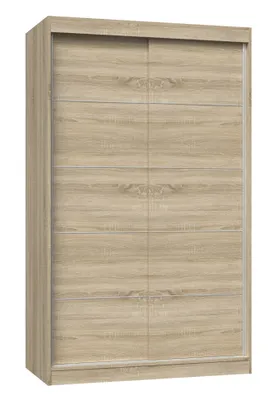 Zdjęcie produktu dla Cdf Szafa Przesuwna Iga 120 Cm Drzwi Ze Szprosami Dąb Sonoma