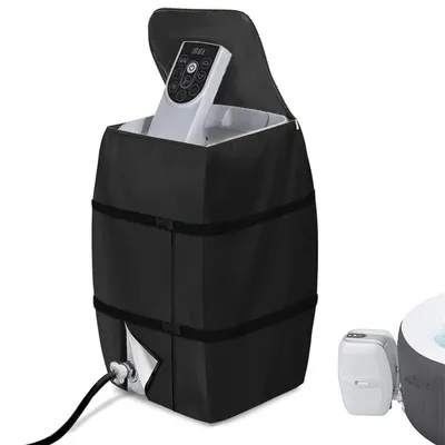 Produktbild von Schutzhülle für Whirlpool-Heizgerät – wetterfest & langlebig, für Outdoor-SPA-Heizungen, Polyester, schwarz, 43x38x54 cm