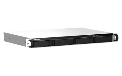 Produktbild von QNAP TS-464eU - NAS-Server - 4 Schächte - Rack - einbaufähig - SATA 6Gb/s - RAID RAID 0, 1, 5, 6, 10, JBOD - RAM 8 GB - 2.5 Gigabit Ethernet - iSCSI Support - 1U